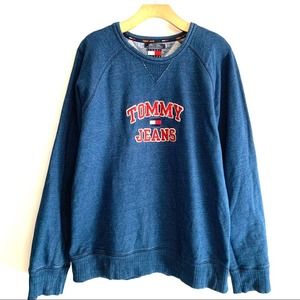 Tommy Hilfiger sweatshirt crewneck denim pullover size L